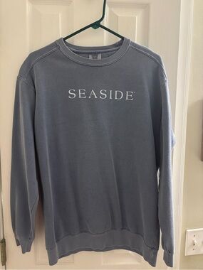 Seaside Graphic Crewneck Sweater - Blue